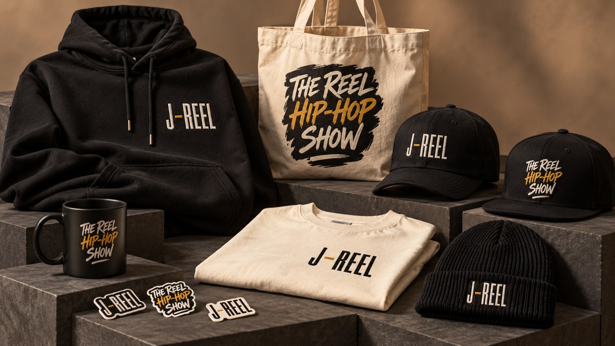 J-Reel and The Reel Hip Hop Show merchandise collection concepts